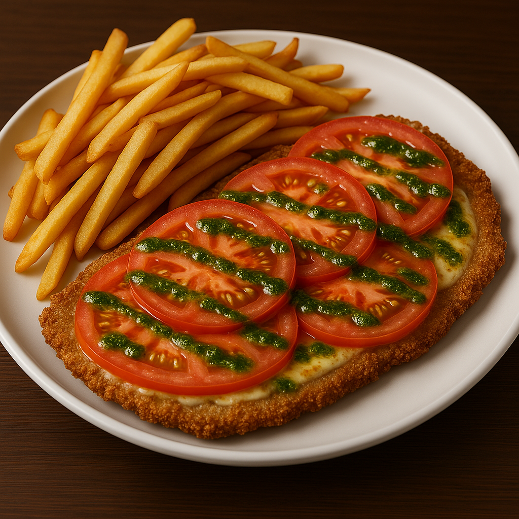 Milanesa Napolitana con patatas