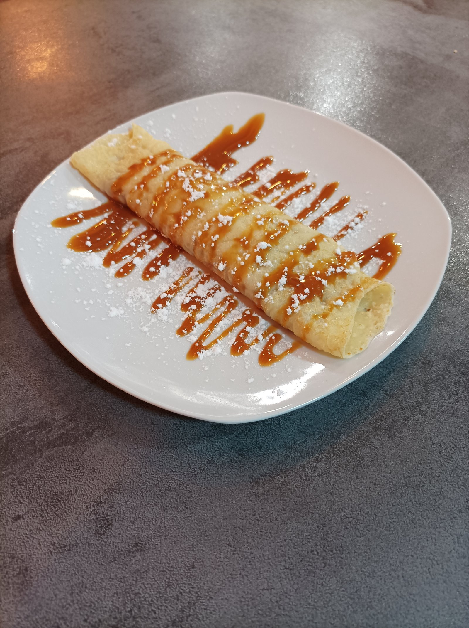 Panqueque con dulce de leche